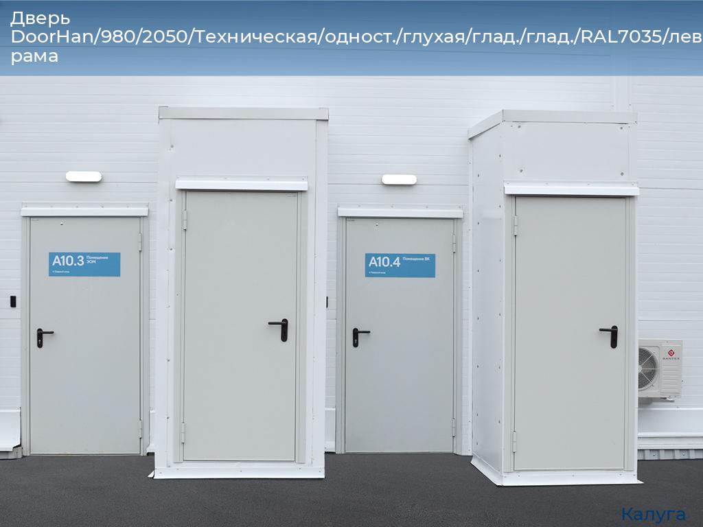 Дверь DoorHan/980/2050/Техническая/одност./глухая/глад./глад./RAL7035/лев./угл. рама, kaluga.doorhan.ru
