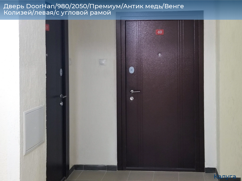 Дверь DoorHan/980/2050/Премиум/Антик медь/Венге Колизей/левая/с угловой рамой, kaluga.doorhan.ru